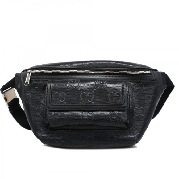 Gucci Other - Men's Gucci Black Leather Waist Bag